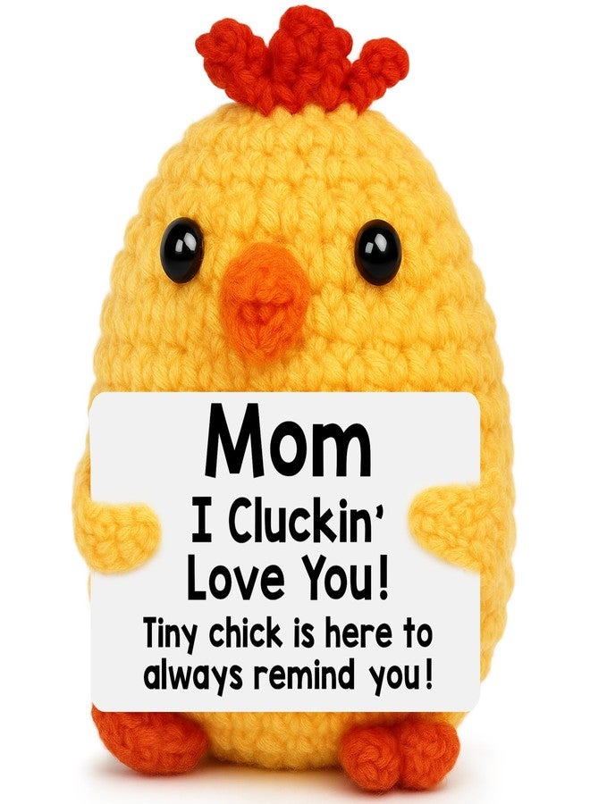 BdayPtion Gifts for Mom Christmas Stocking Stuffers Mom Gifts from Daughter Son, Xmas Present for Mommy Mother in Law Bonus Step Mothers, Funny I Love You Mum Birthday Present Handmade Crochet Chicken - Image 1